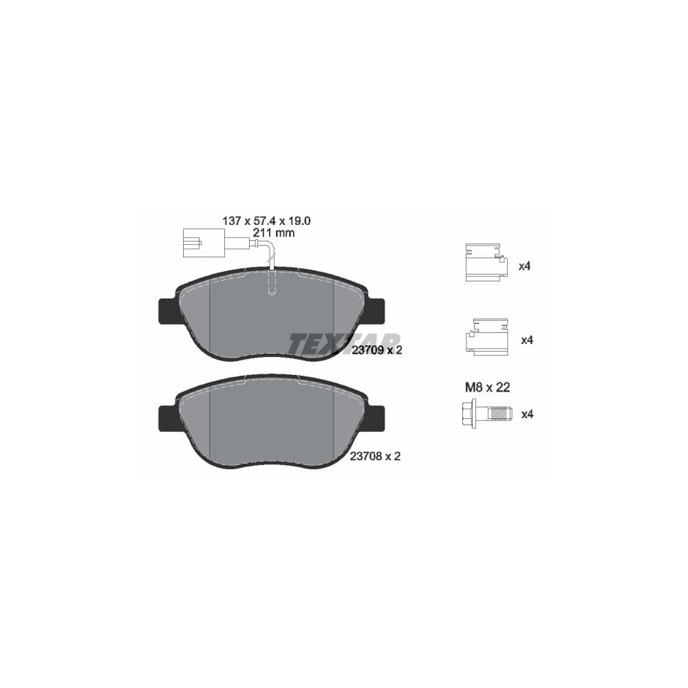 Set placute frana disc TEXTAR 2370901