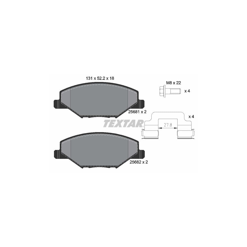 Set placute frana disc TEXTAR 2568101