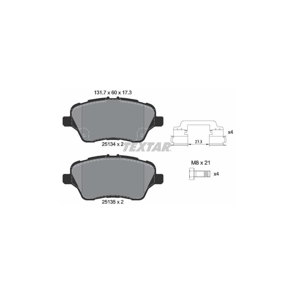 Set placute frana disc TEXTAR 2513402