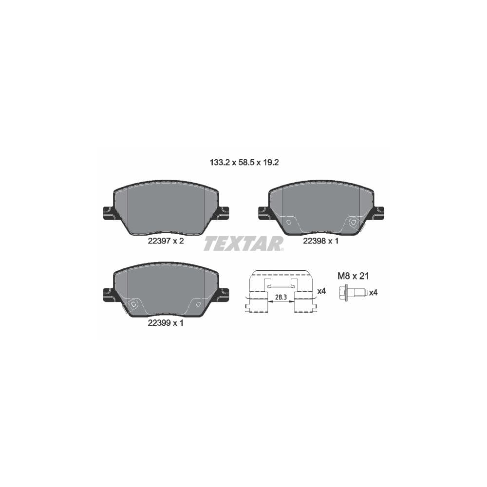 Set placute frana disc TEXTAR 2239701