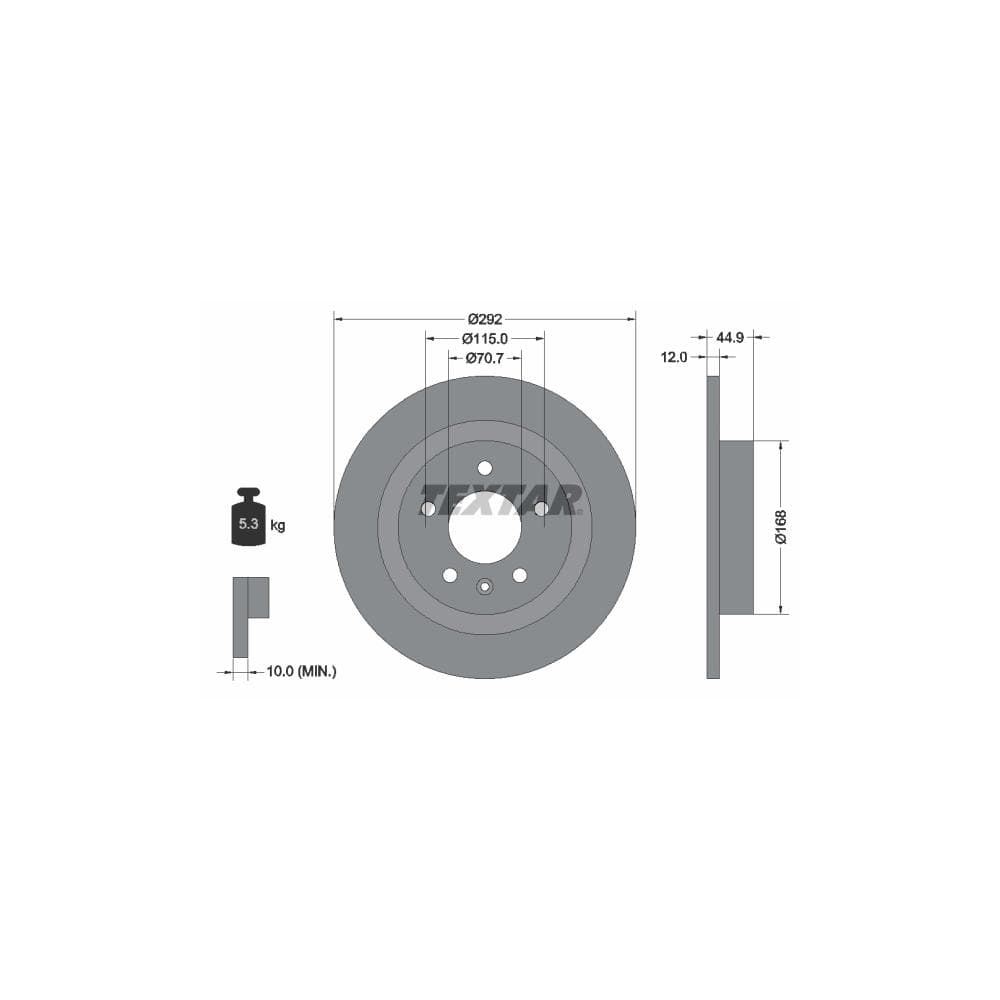 Disc frana TEXTAR 92205703