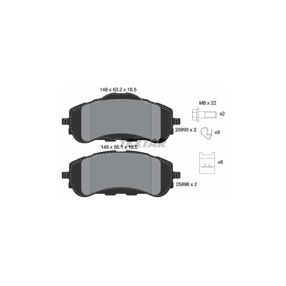 Set placute frana disc TEXTAR 2589501