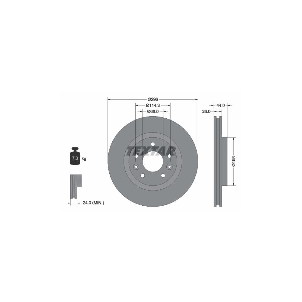 Disc frana TEXTAR 92274203