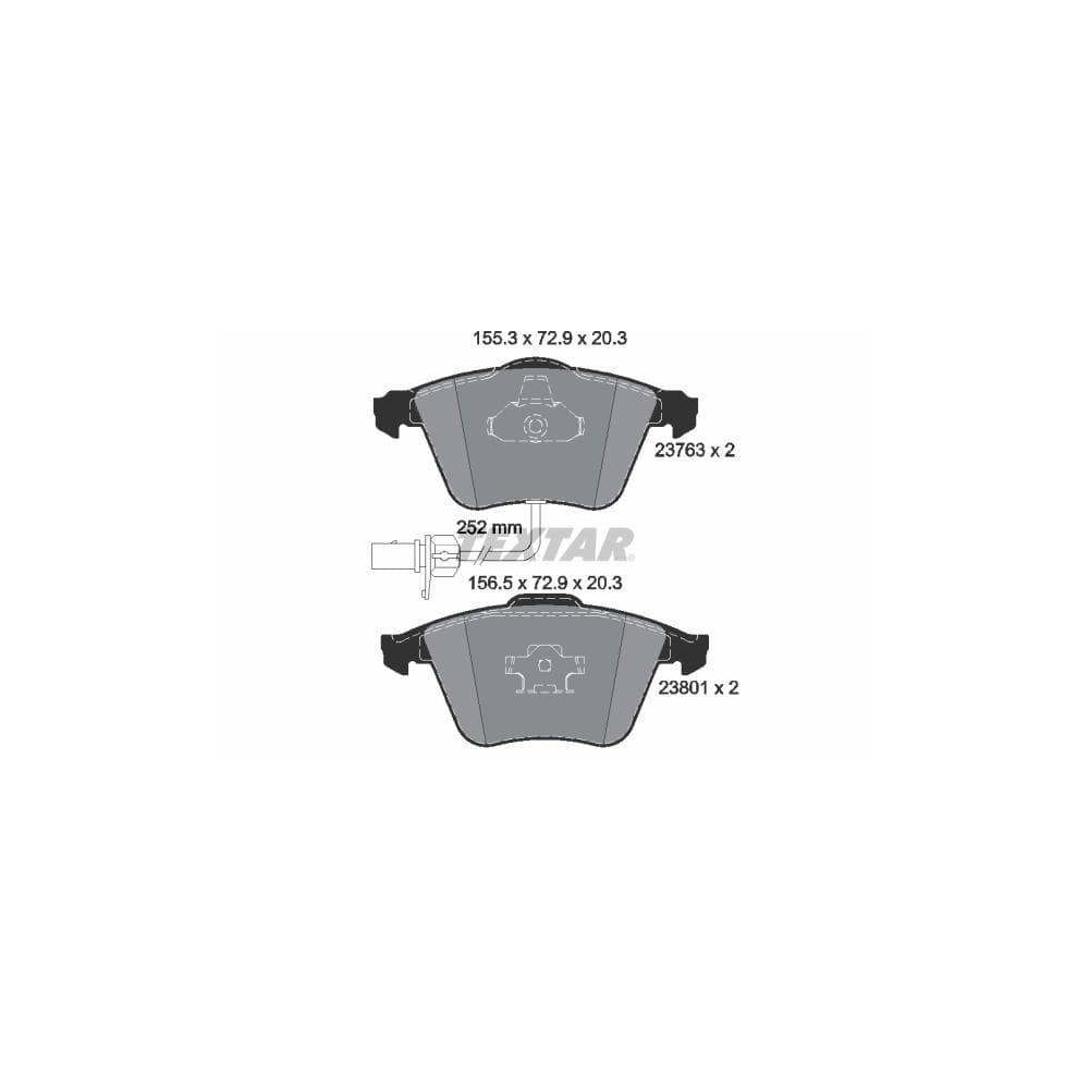 Set placute frana disc TEXTAR 2376302