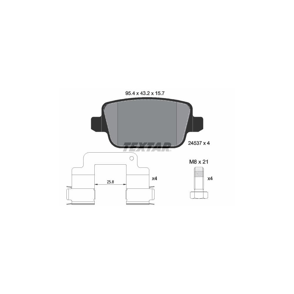 Set placute frana disc TEXTAR 2453701