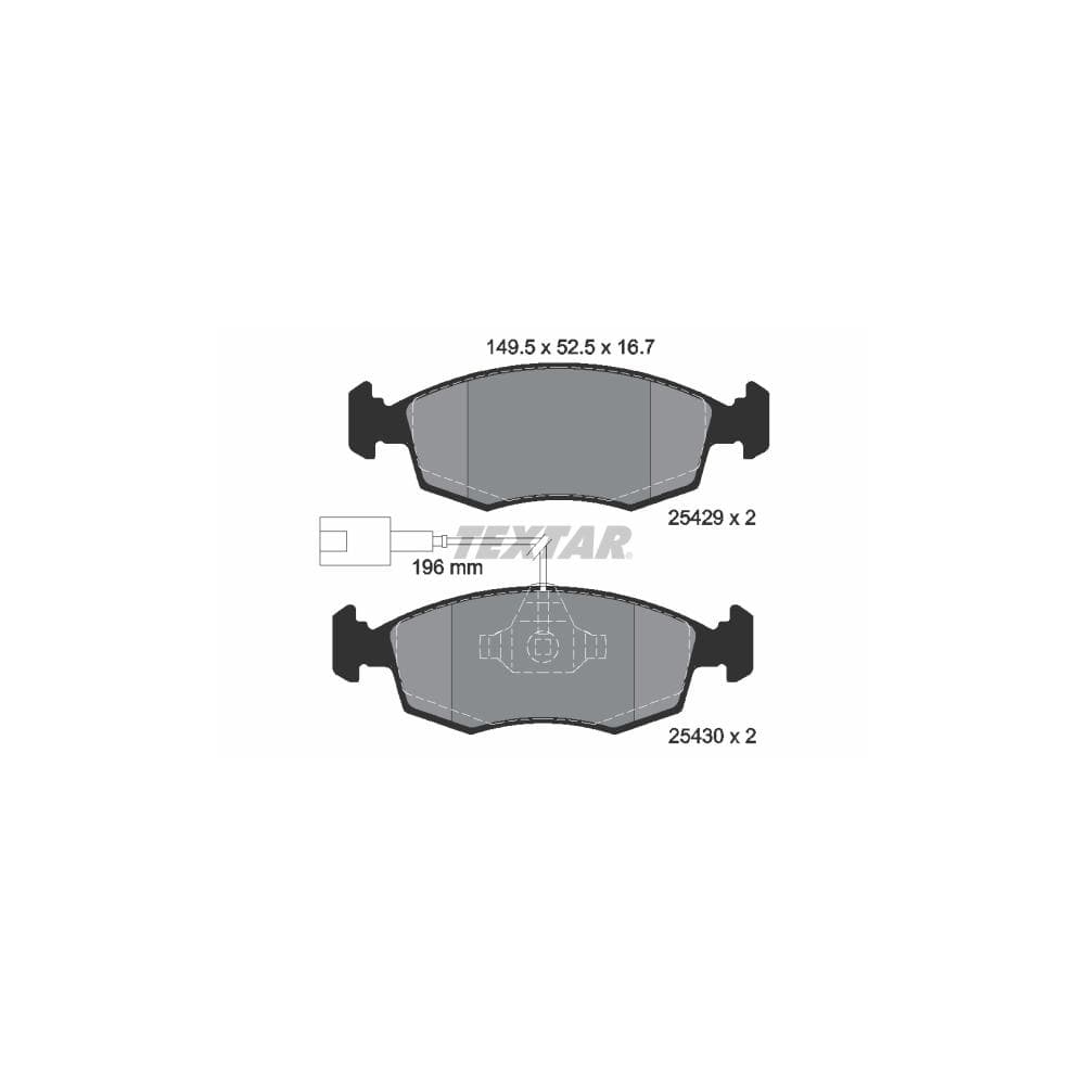 Set placute frana disc TEXTAR 2542901