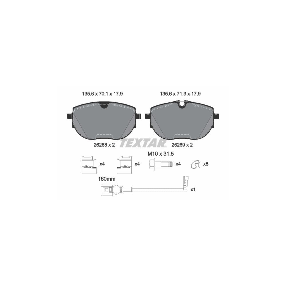 Set placute frana disc TEXTAR 2626801