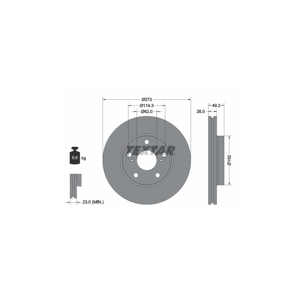 Disc frana TEXTAR 92163703