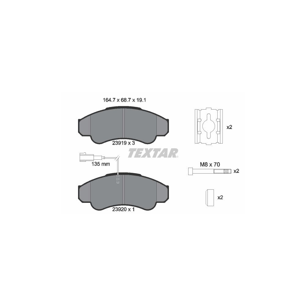 Set placute frana disc TEXTAR 2391901