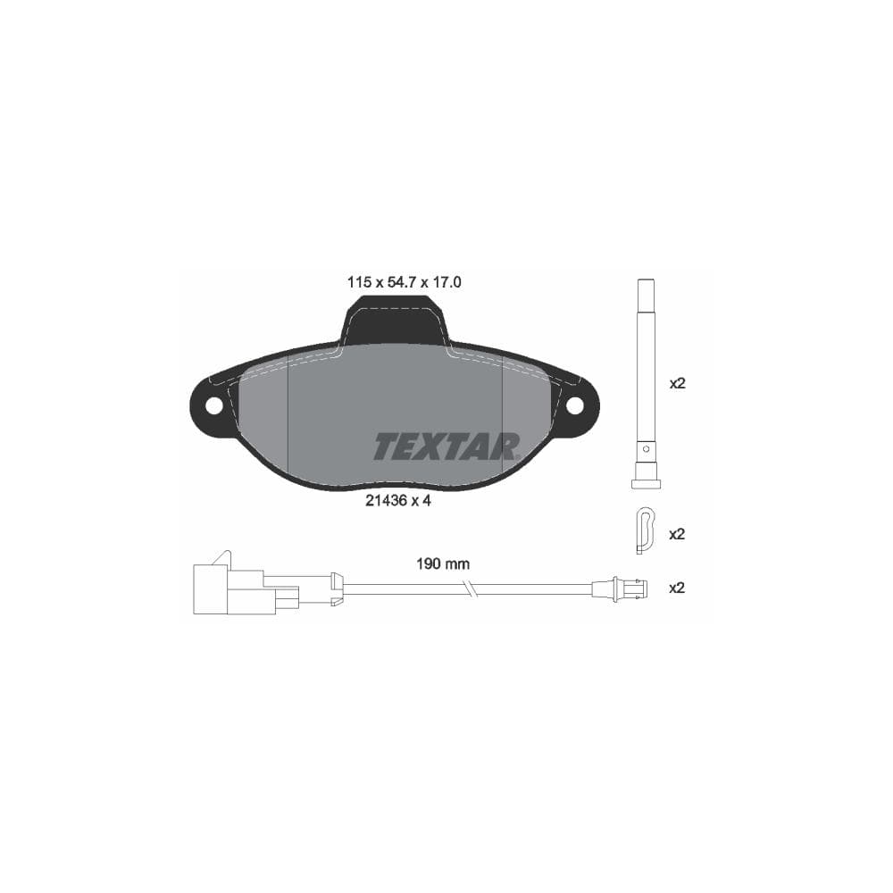 Set placute frana disc TEXTAR 2143609
