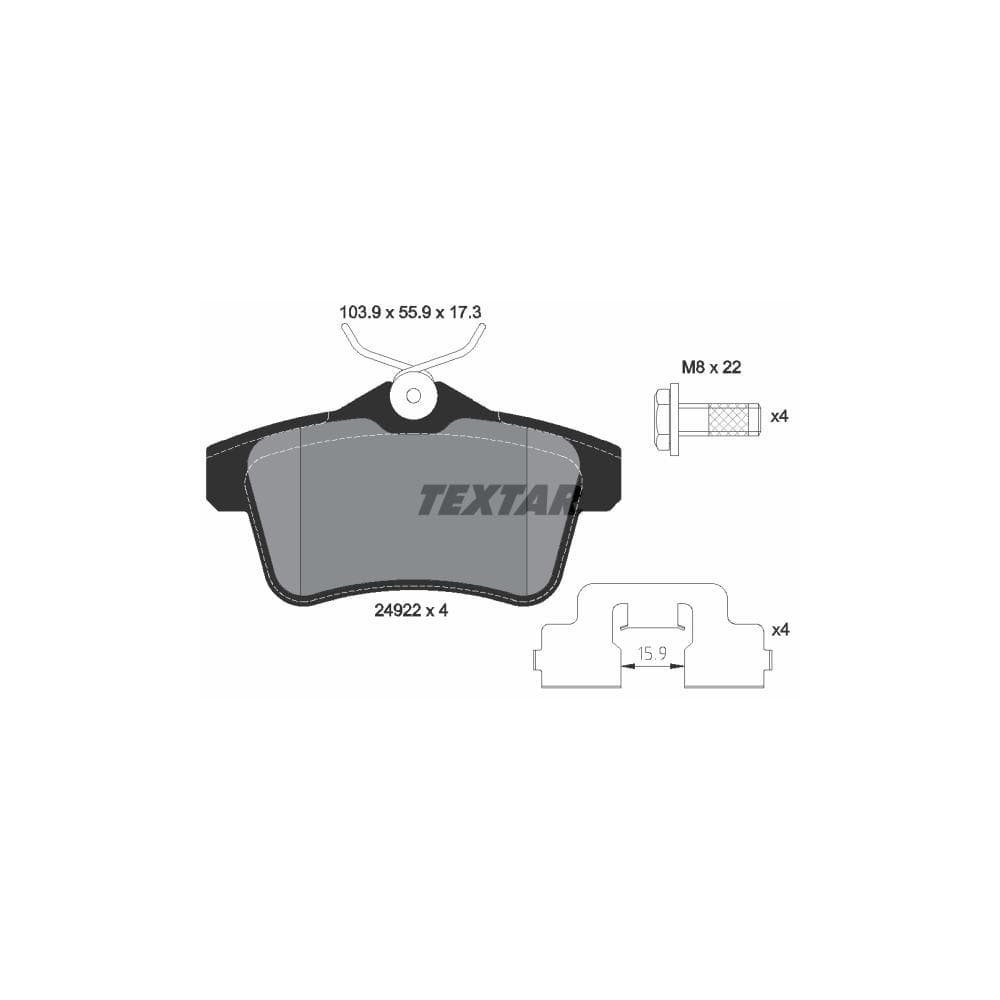 Set placute frana disc TEXTAR 2492201