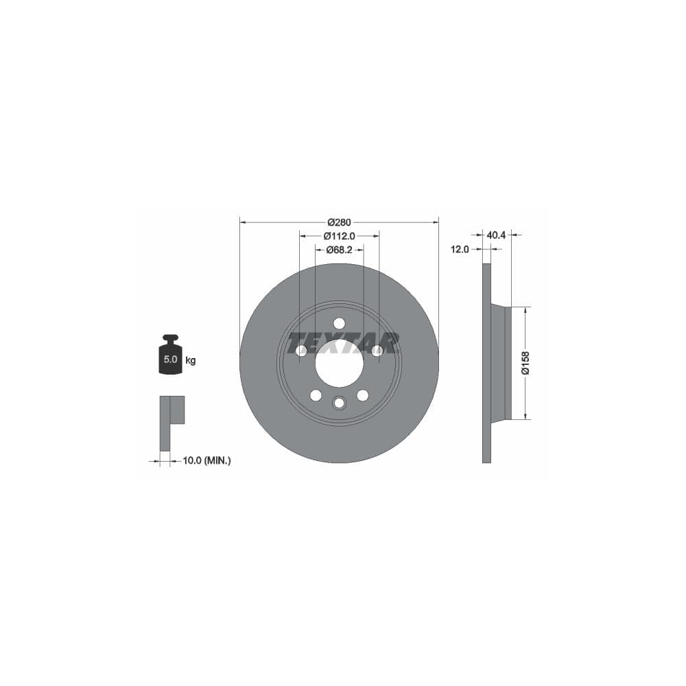 Disc frana TEXTAR 92083903