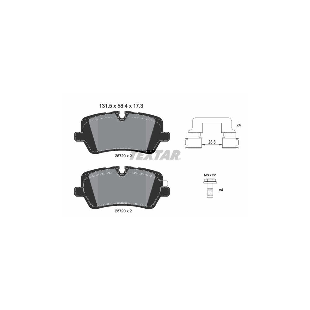 Set placute frana disc TEXTAR 2572001