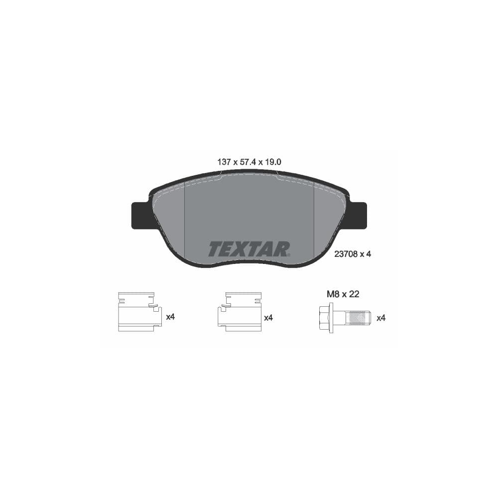 Set placute frana disc TEXTAR 2370803