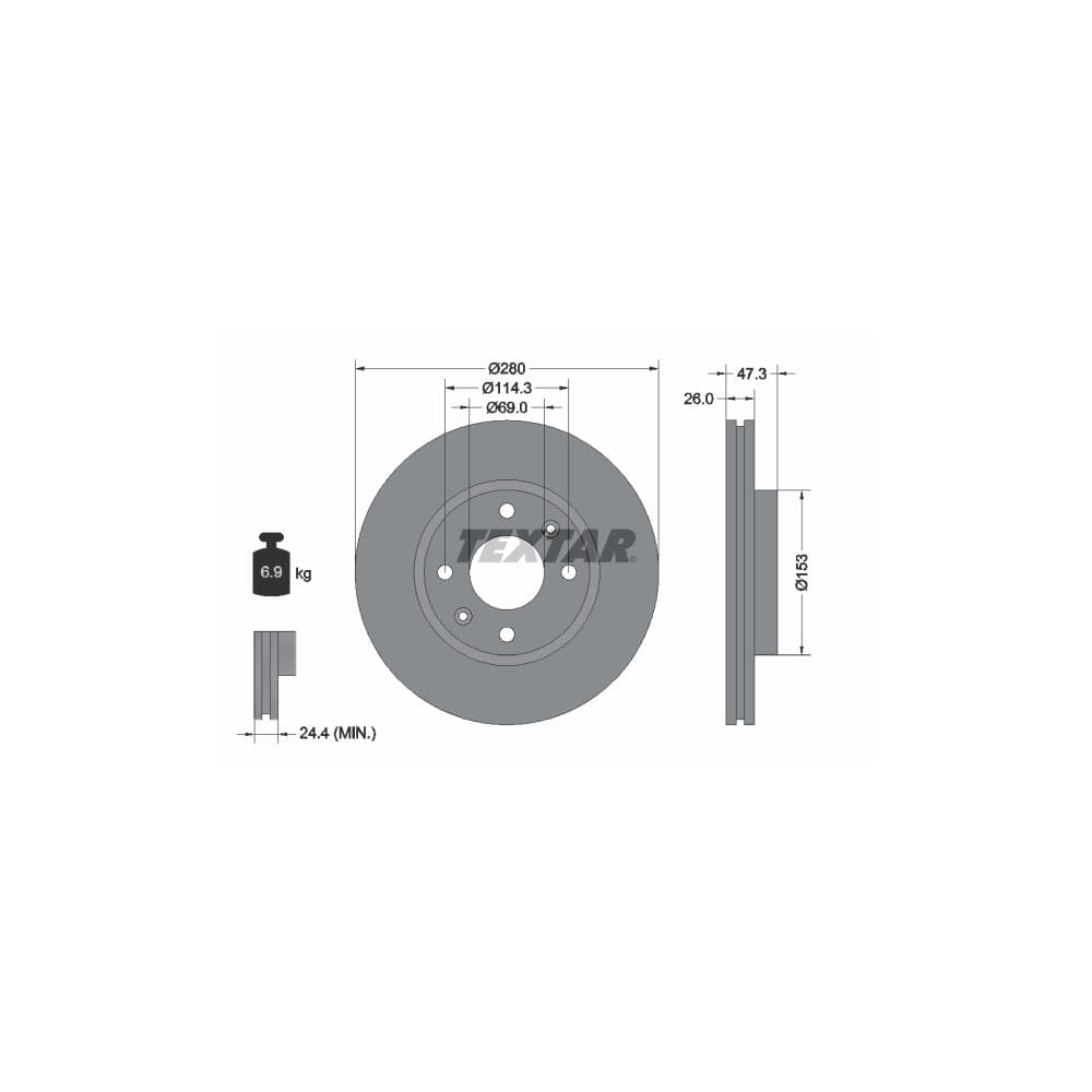 Disc frana TEXTAR 92136600