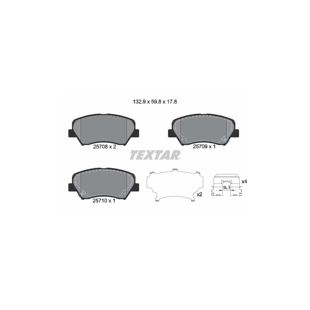 Set placute frana disc TEXTAR 2570801
