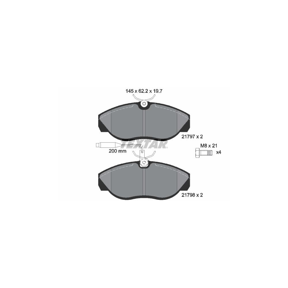 Set placute frana disc TEXTAR 2179701