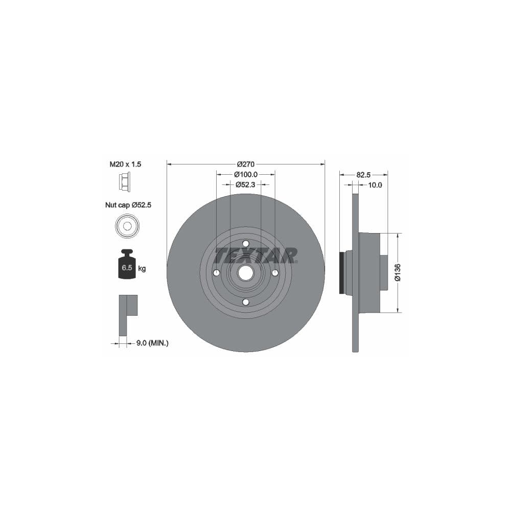 Disc frana TEXTAR 92154503