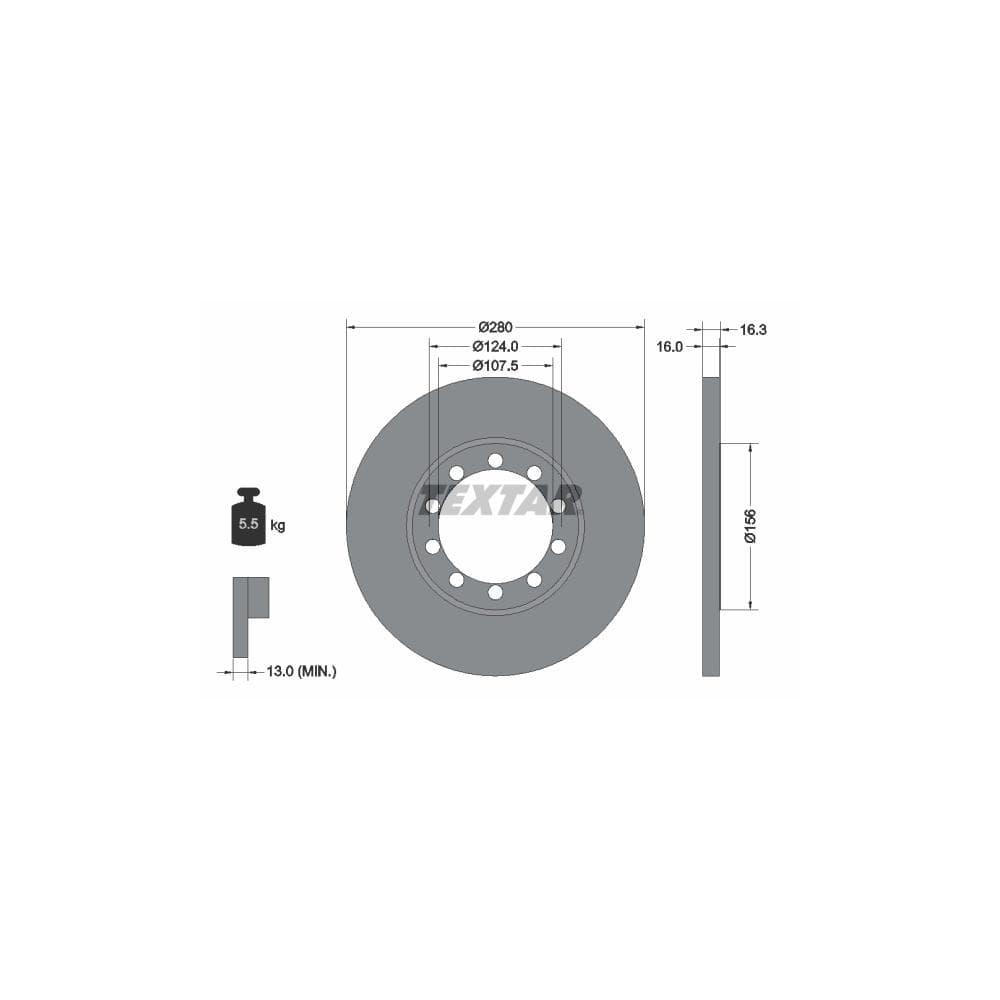 Disc frana TEXTAR 92152003