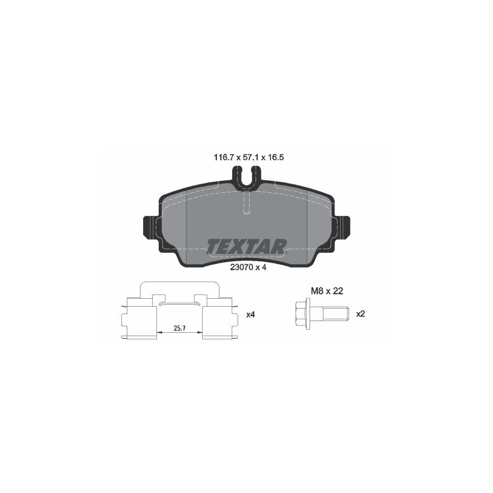 Set placute frana disc TEXTAR 2307004