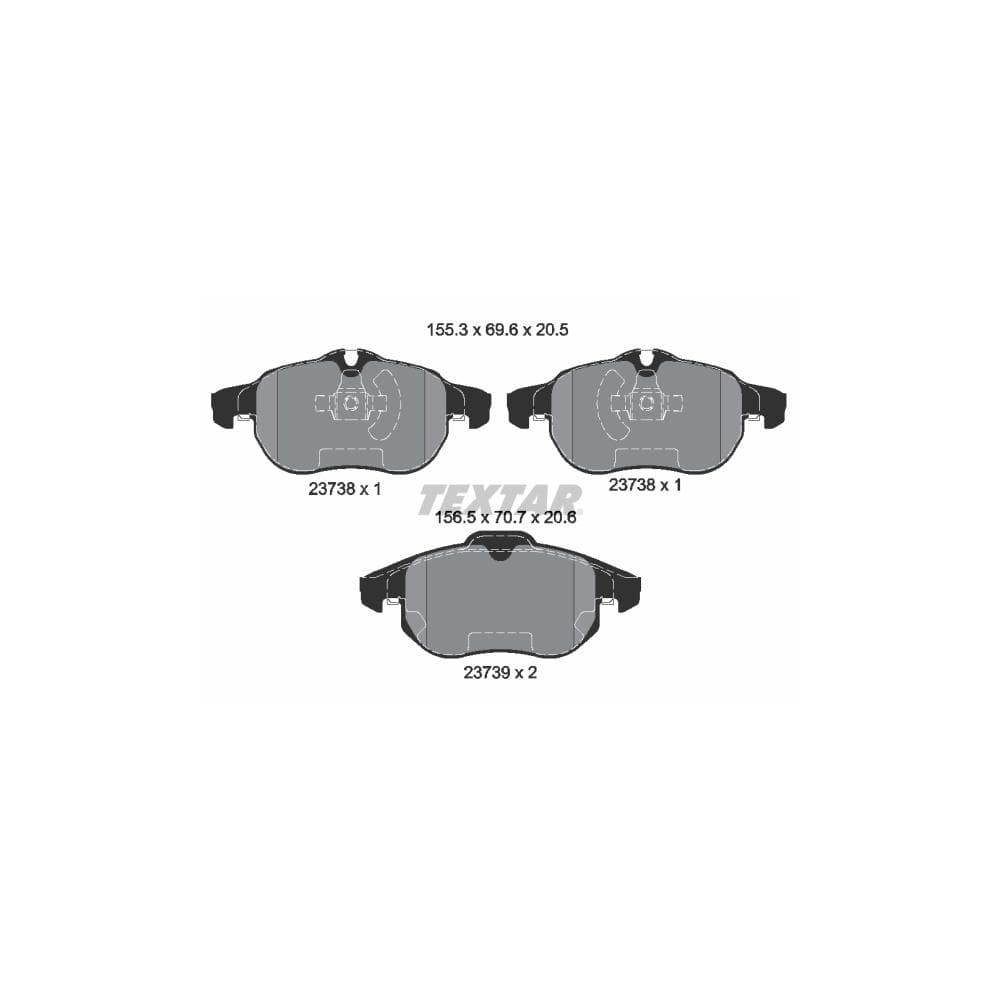 Set placute frana disc TEXTAR 2373807