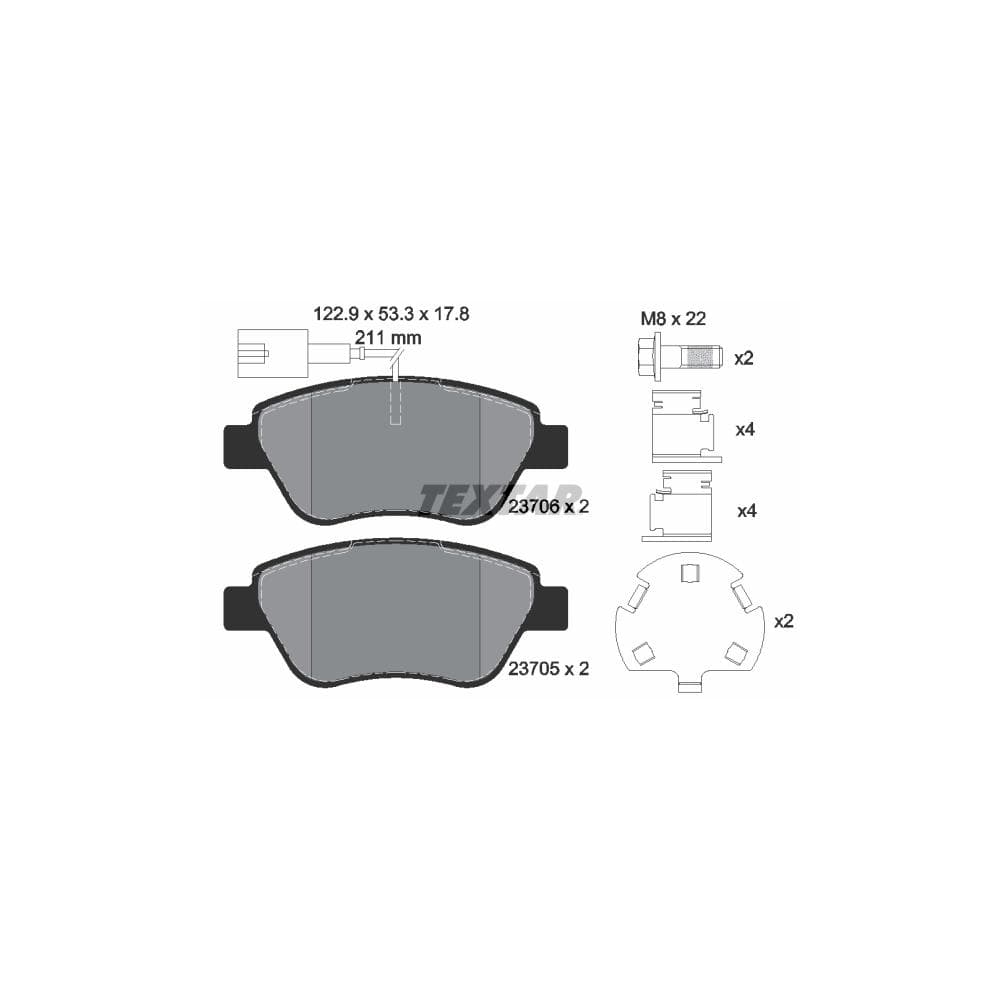 Set placute frana disc TEXTAR 2370601