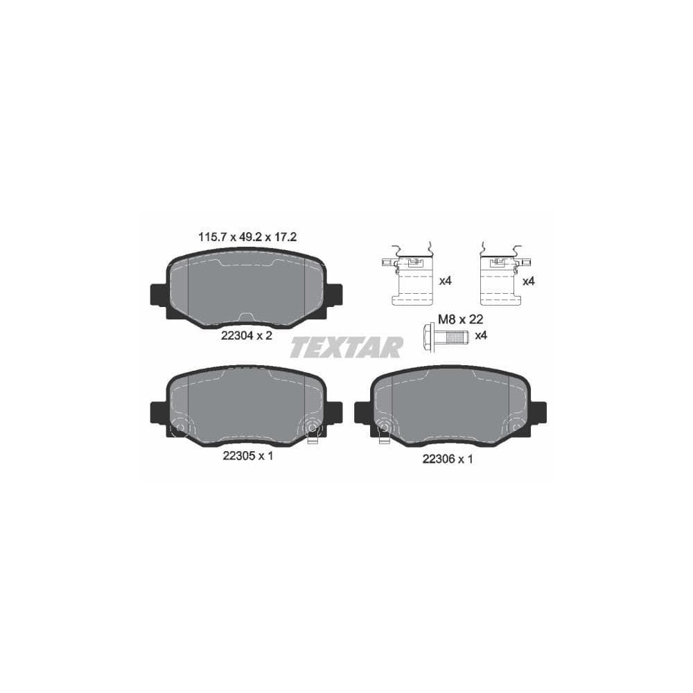 Set placute frana disc TEXTAR 2230401
