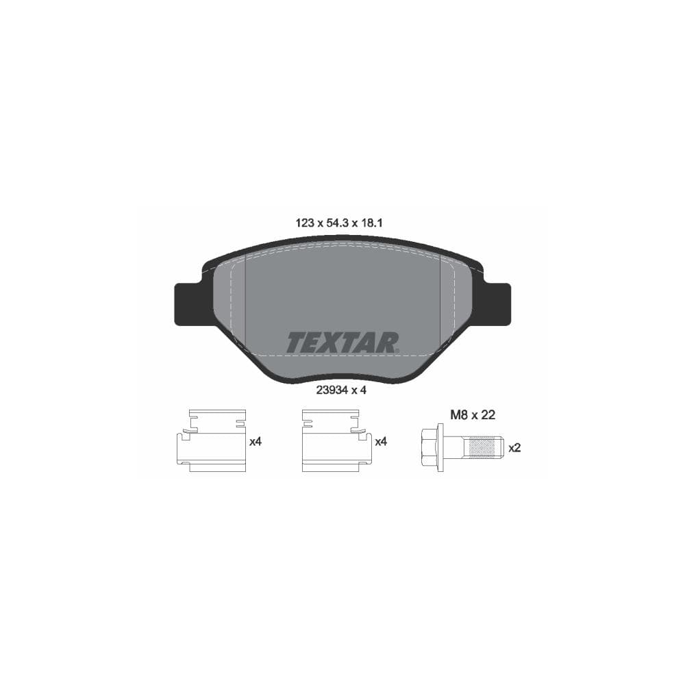 Set placute frana disc TEXTAR 2393401