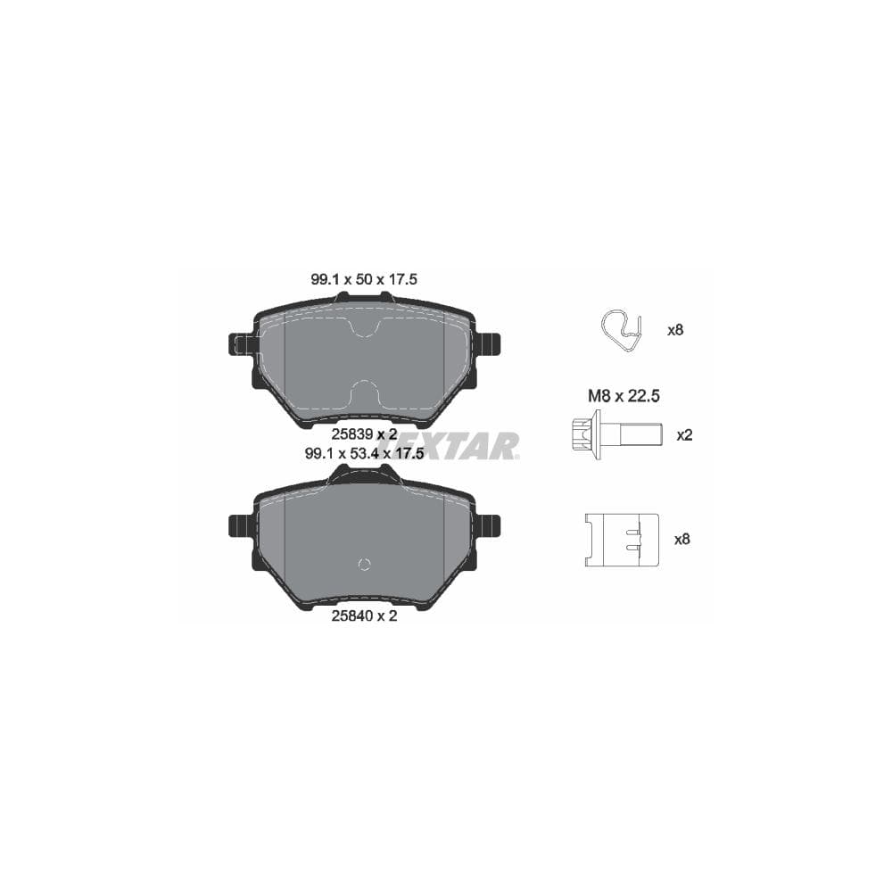 Set placute frana disc TEXTAR 2583901