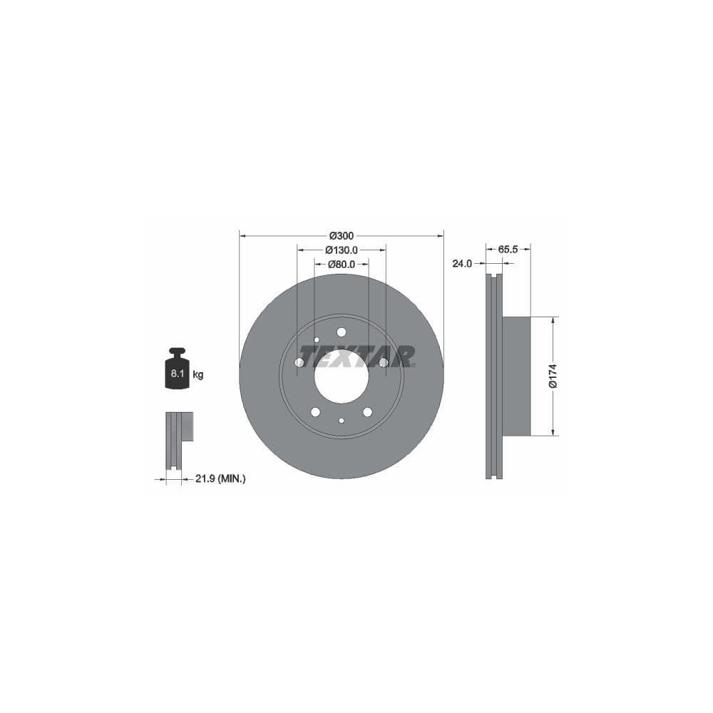 Disc frana TEXTAR 92116703