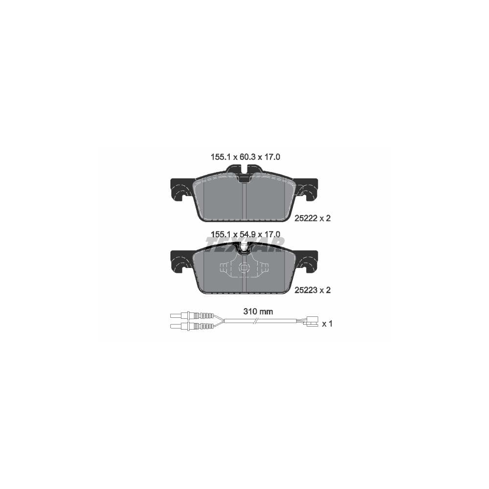 Set placute frana disc TEXTAR 2522201