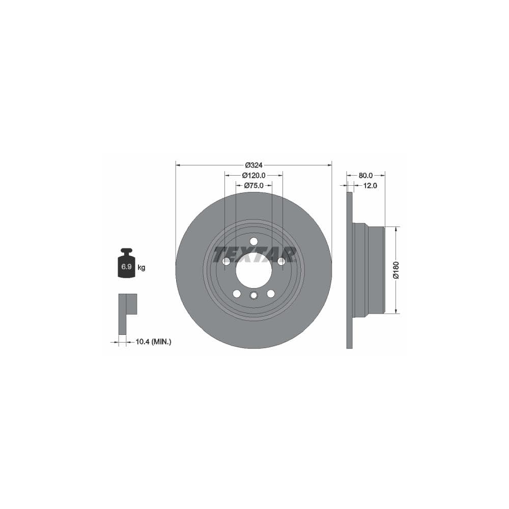 Disc frana TEXTAR 92107403