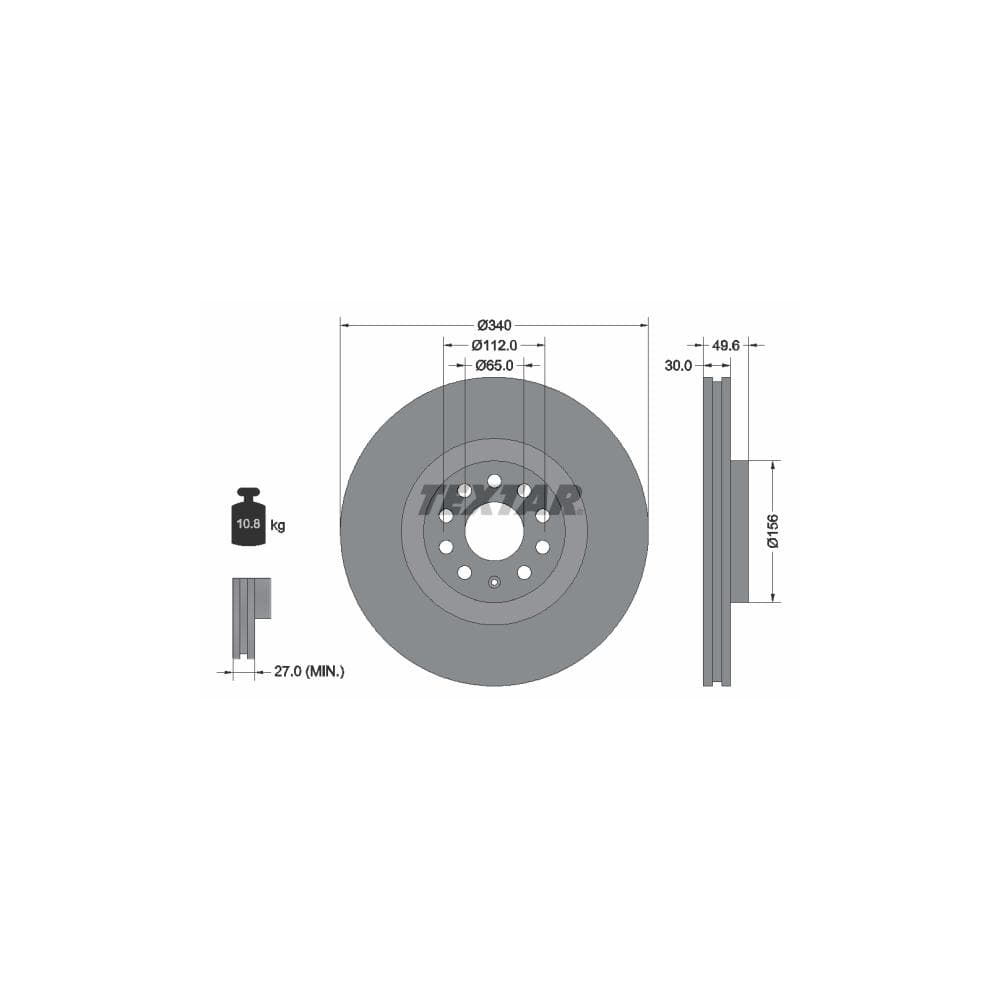 Disc frana TEXTAR 92229805
