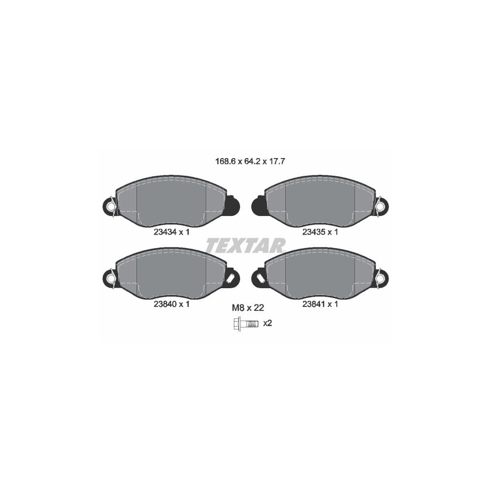 Set placute frana disc TEXTAR 2343401