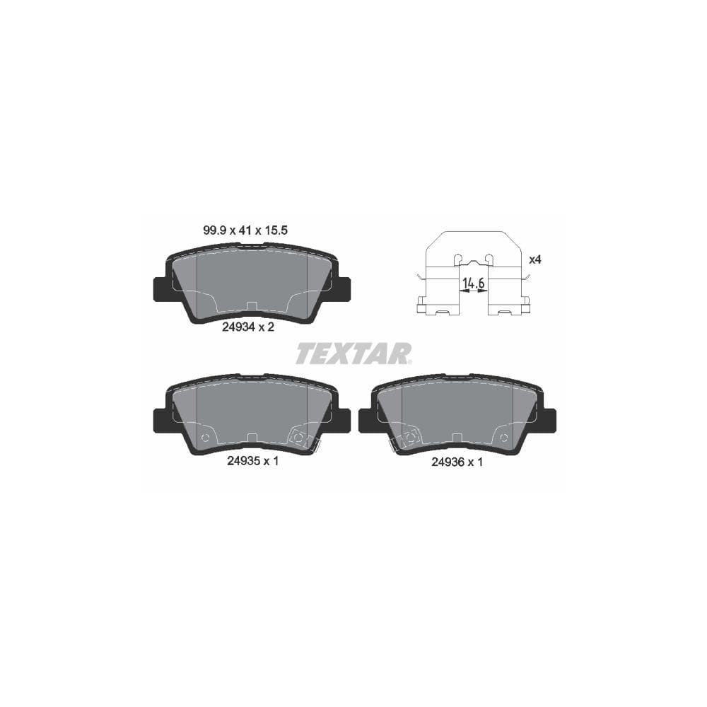 Set placute frana disc TEXTAR 2493401