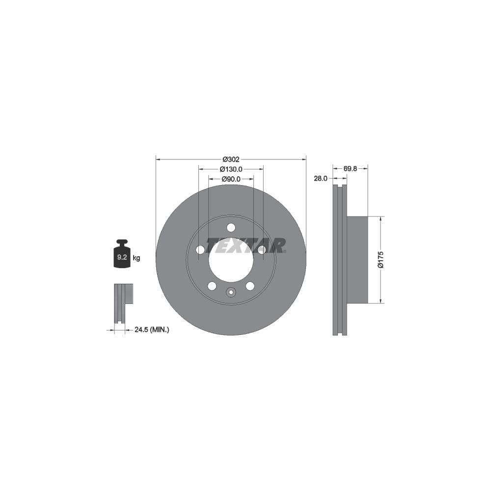 Disc frana TEXTAR 92228603