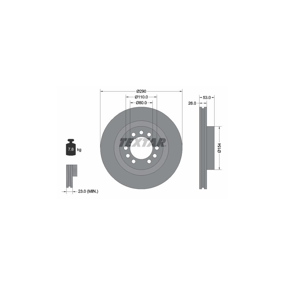 Disc frana TEXTAR 93127200