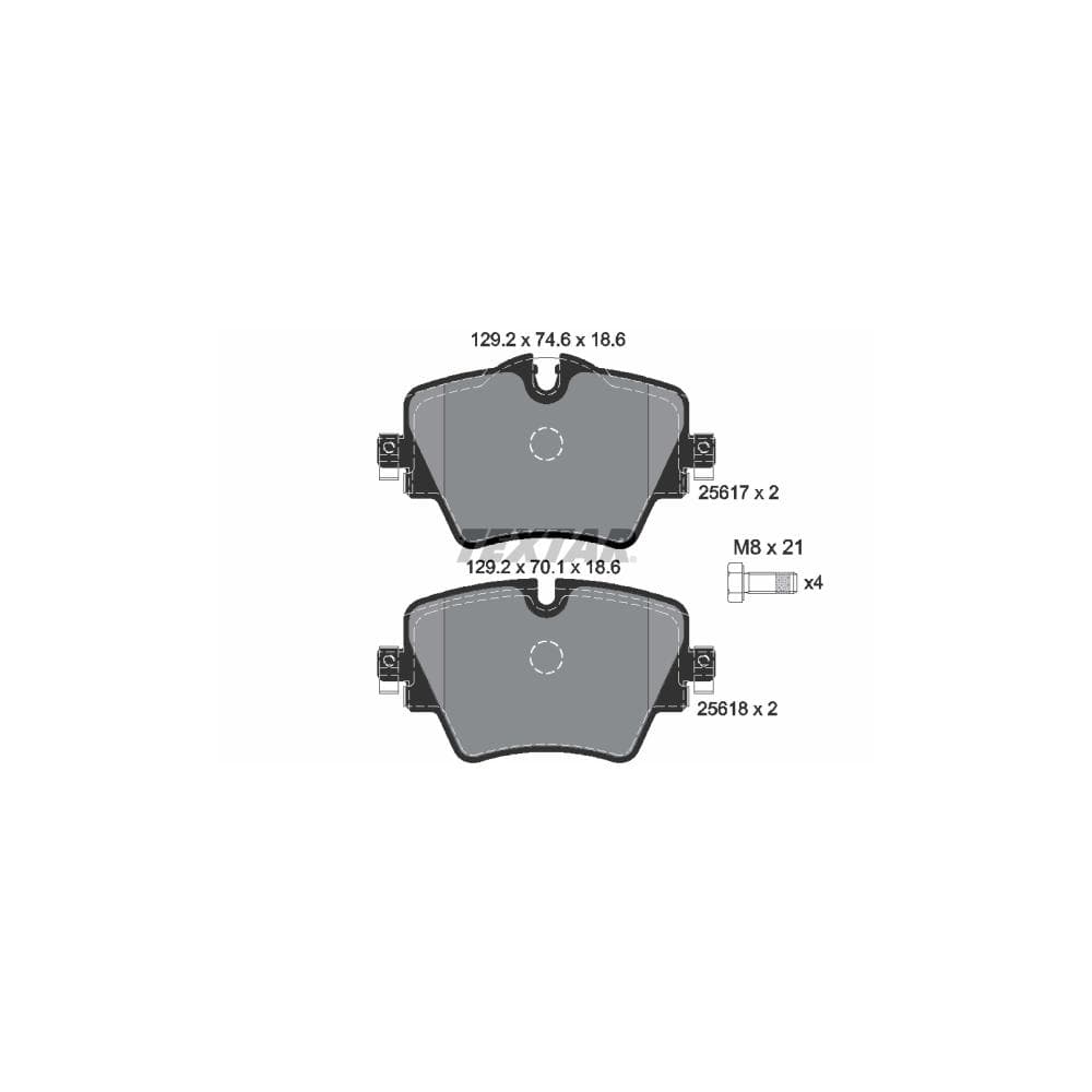 Set placute frana disc TEXTAR 2561701