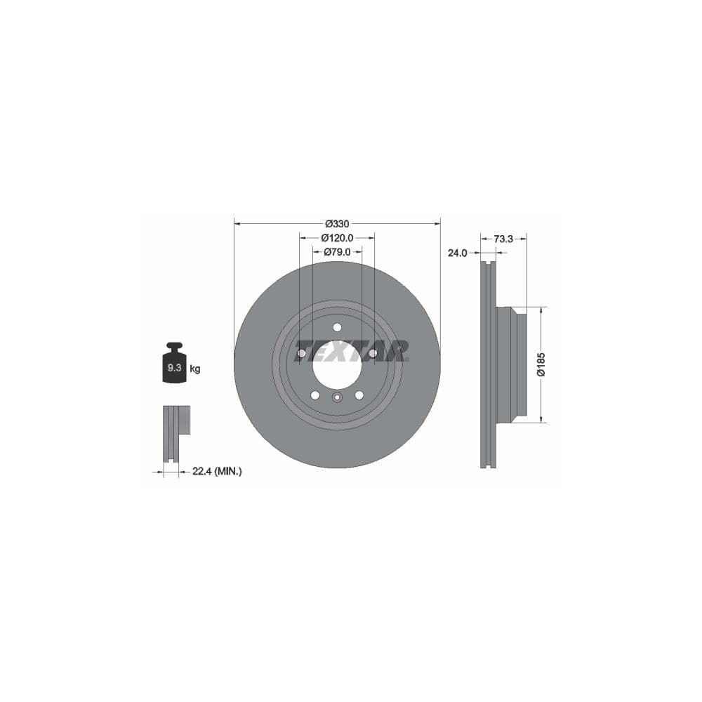 Disc frana TEXTAR 92137805