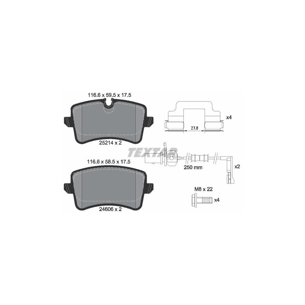 Set placute frana disc TEXTAR 2521404