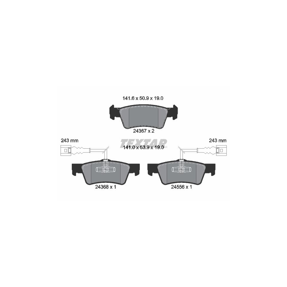 Set placute frana disc TEXTAR 2436701