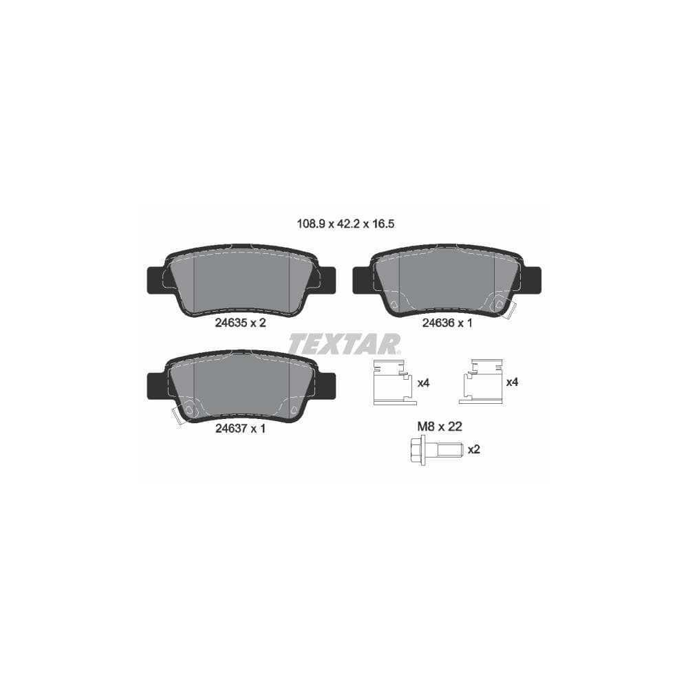 Set placute frana disc TEXTAR 2463501