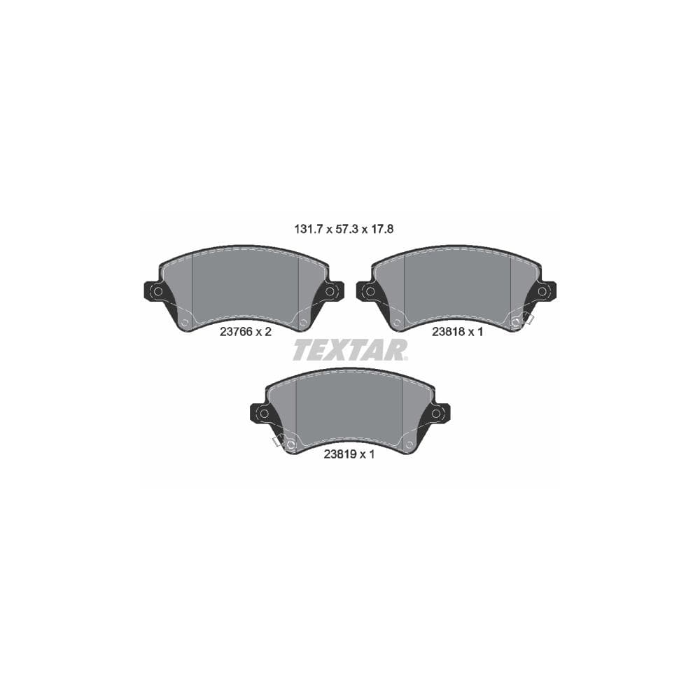 Set placute frana disc TEXTAR 2376601