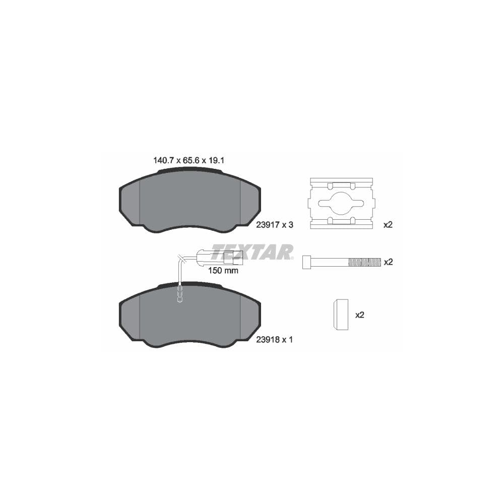 Set placute frana disc TEXTAR 2391701