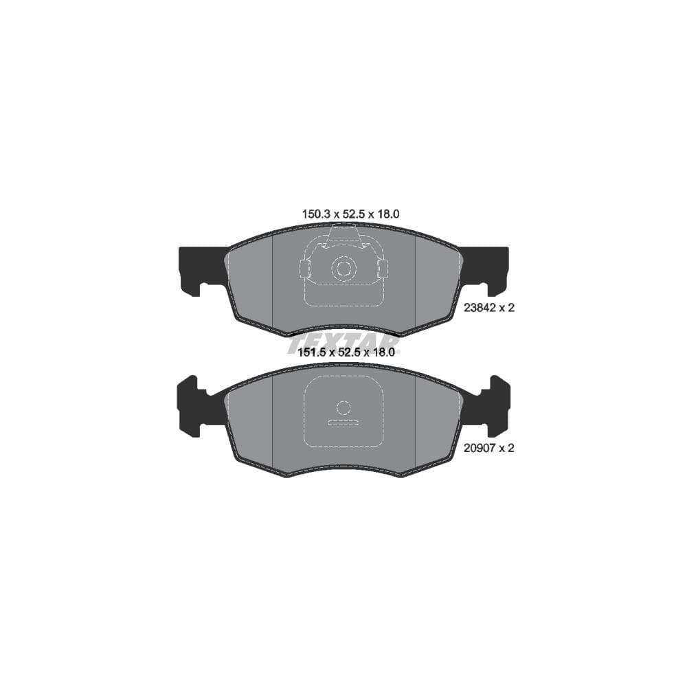 Set placute frana disc TEXTAR 2384201