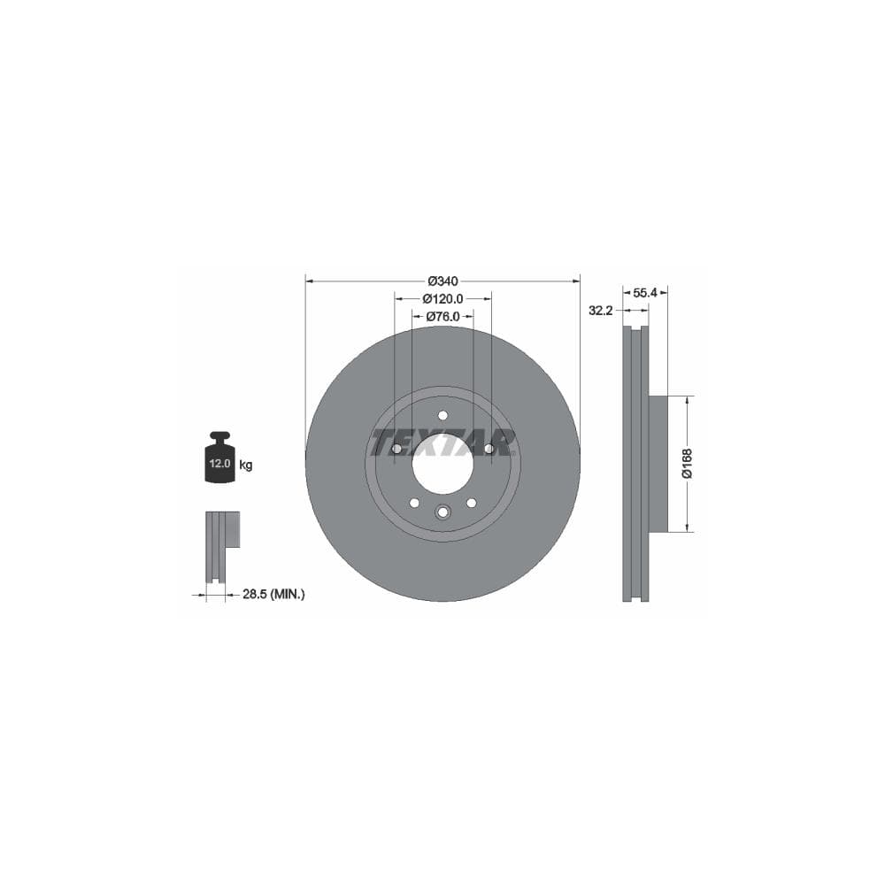 Disc frana TEXTAR 92230305