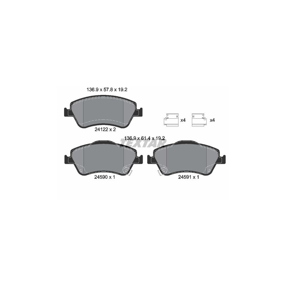 Set placute frana disc TEXTAR 2412201