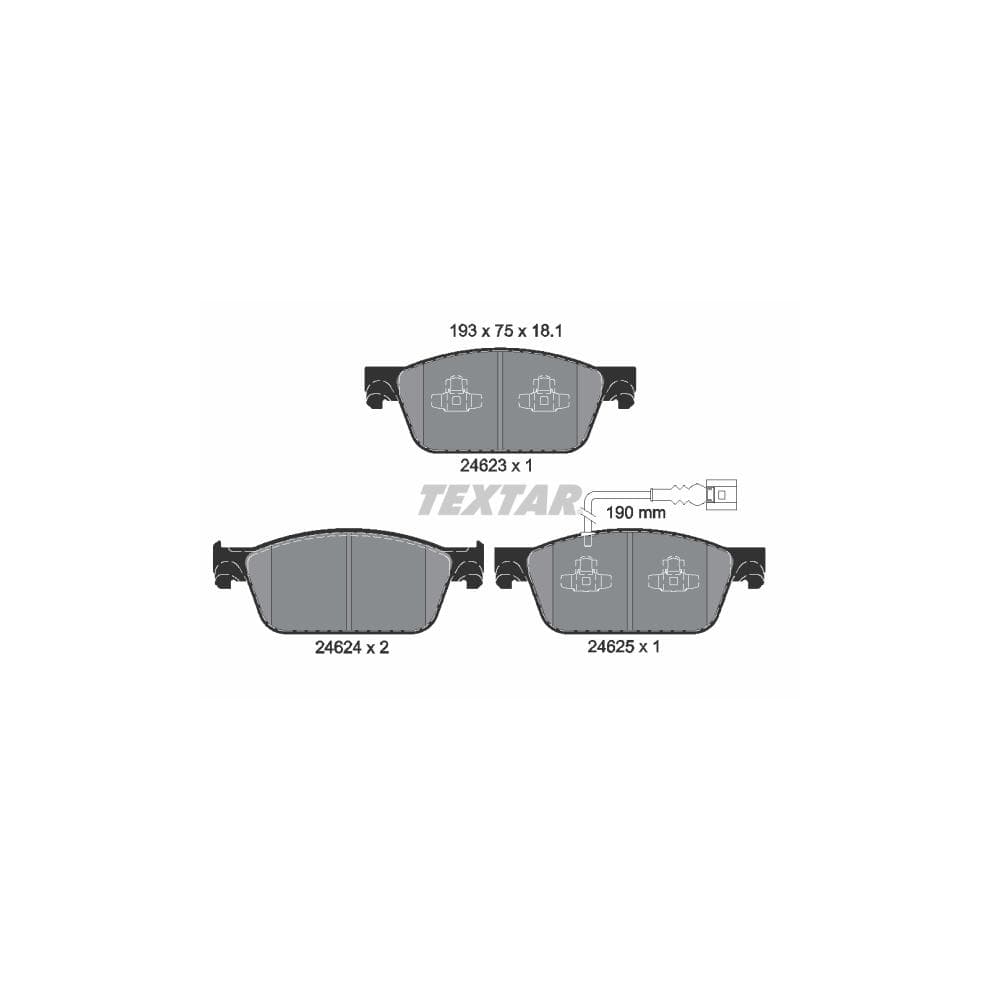 Set placute frana disc TEXTAR 2462301