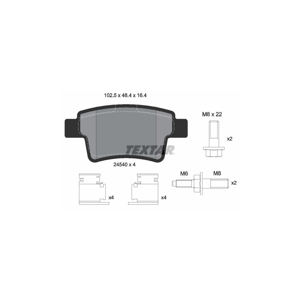 Set placute frana disc TEXTAR 2454001