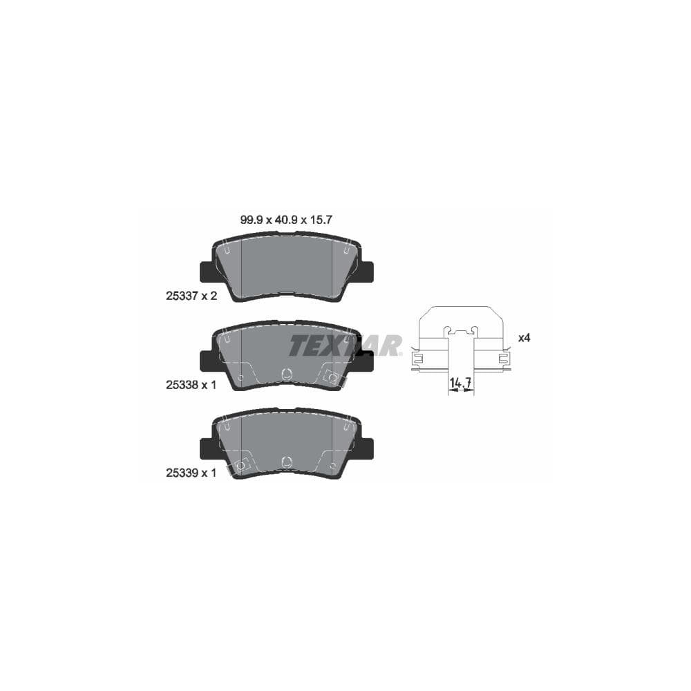 Set placute frana disc TEXTAR 2533703